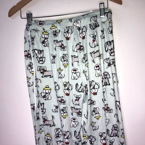Cuddl Duds Pajama Pants Light Green with Dogs Small - Picture 6 of 10